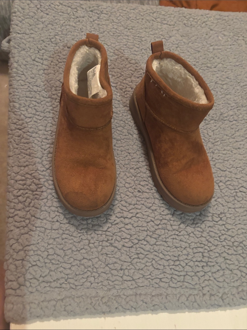 Sonoma Kids Tan Suede Fleece-Lined Ankle Boots